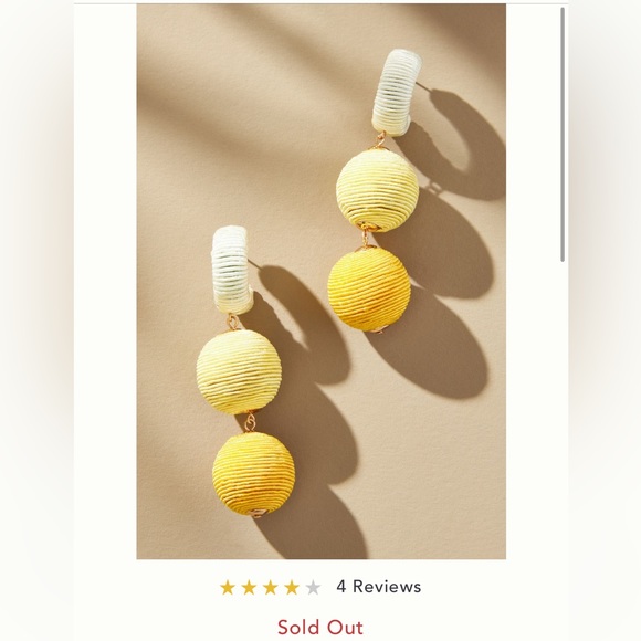 NEW Anthropologie Raffia Bulb Earrings - Picture 5 of 5